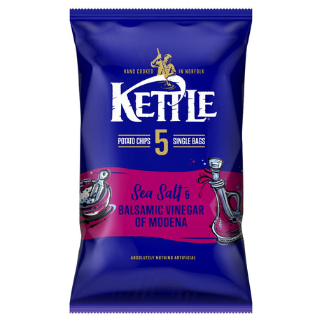 Kettle Sea Salt & Balsamic Vinegar Crisps 5 x 25 g