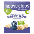 Kiddylicious Bedtime Blend Blueberry Banana & Oat Pouches 4 x 100 g