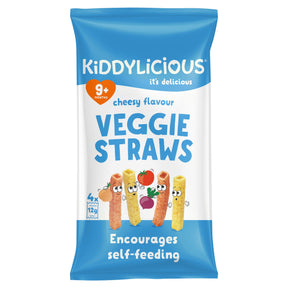 Kiddylicious Cheesy Veggie Straws 4 x 12 g