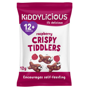 Kiddylicious Crispy Tiddlers Raspberry 12 g