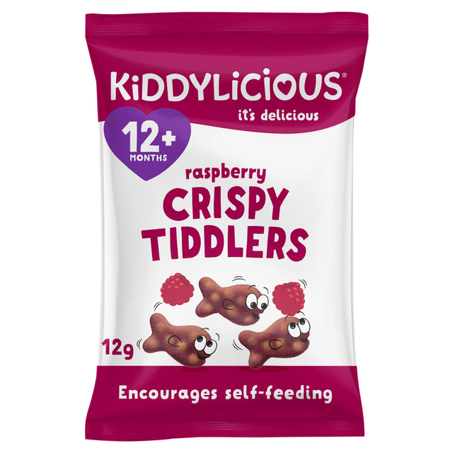 Kiddylicious Crispy Tiddlers Raspberry 12 g