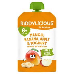 Kiddylicious Mango Banana Apple & Yoghurt Pouch 100 g
