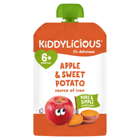 Kiddylicious Pouches Apple & Sweet Potato 6 Months+ 100 g