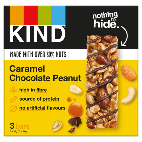 Kind Caramel Chocolate Peanut Mixed Nut Bar 3 x 30 g