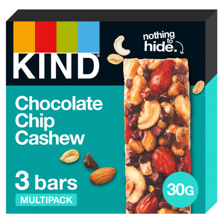 Kind Chocolate Chip Cashew & Mixed Nut Bar 3 x 30 g