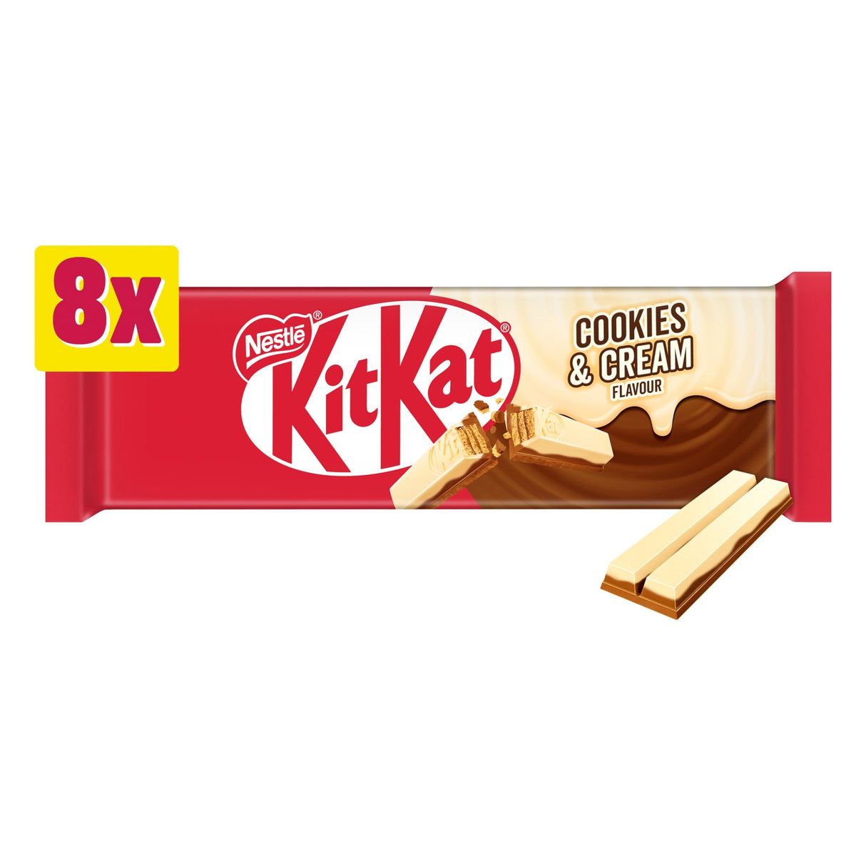 Kit Kat 2 Finger Cookies & Cream Chocolate Biscuit Bar 8 Pack Multi-Pack 165.6 g