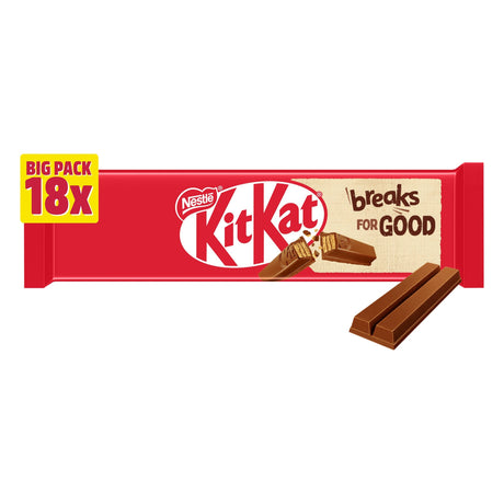 Kit Kat 2 Finger Milk Chocolate Biscuit Bars 18 Pack Multi-Pack 372.6 g