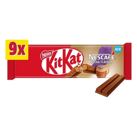 Kit Kat 2 Finger Mocha Flavour Biscuit Bars Multi-Pack 9 x 20.7 g