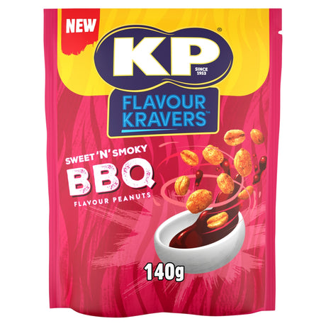 KP Flavour Kravers Peanuts Sweet 'N' Smoky BBQ 140 g