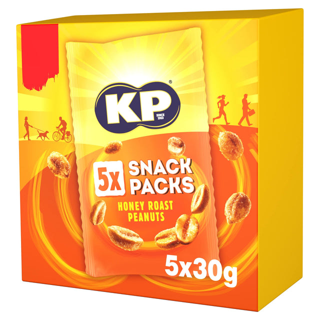 KP Honey Roast Peanuts Snack Packs 5 x 30 g