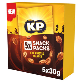 KP Snack Packs Dry Roasted Peanuts 5 x 30 g