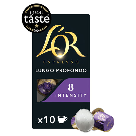L'Or Espresso Lungo Profondo Coffee Capsules x10 Intensity 8 52 g