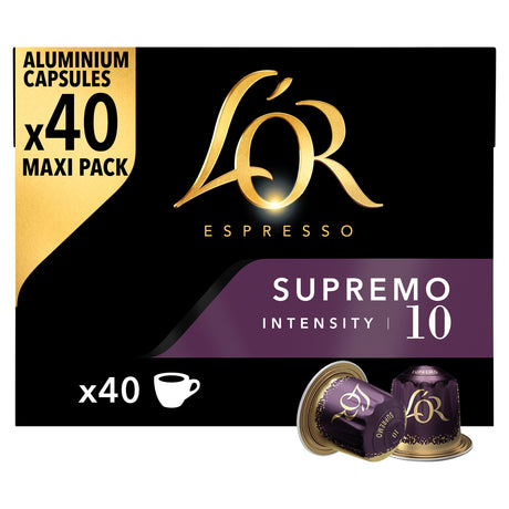 L'Or Espresso Supremo Coffee Pods x 40 Intensity 10 208 g