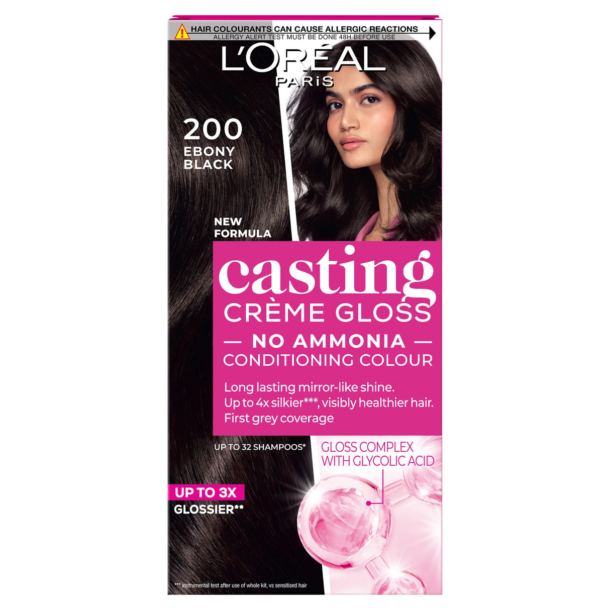 L'Oreal Paris Casting Creme Gloss 200 Ebony Black Semi-Permanent Hair Dye