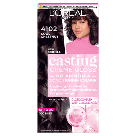 L'Oreal Paris Casting Creme Gloss 4102 Cool Chestnut Semi-Permanent Hair Dye