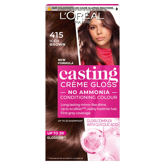 L'Oreal Paris Casting Creme Gloss 415 Iced Chocolate Brown Semi-Permanent Hair Dye