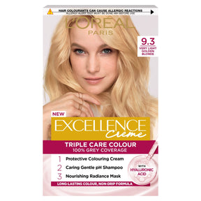 L'Oreal Paris Excellence Creme 9.3 Natural Light Golden Blonde Permanent Hair Dye