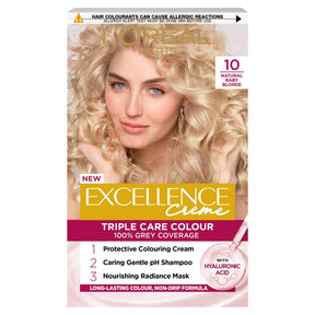 L'Oreal Paris Excellence Creme Permanent Hair Dye 10 Natural Baby Blonde