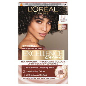 L'Oreal Paris Excellence Nudes Universal 1U Black Permanent Hair Dye