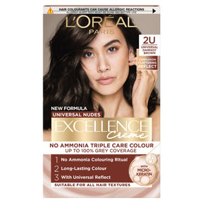 L'Oreal Paris Excellence Nudes Universal 2U Darkest Brown Permanent Hair Dye