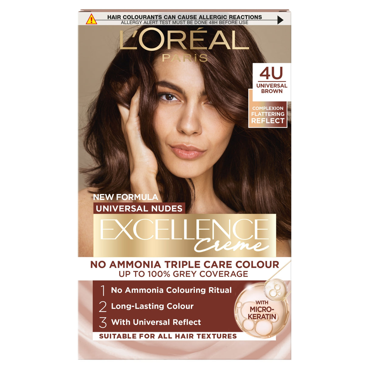 L'Oreal Paris Excellence Universal Nudes 4U Brown Permanent Hair Dye