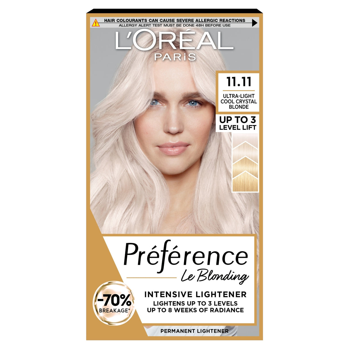 L'Oreal Paris Preference 11.11 Venice Ultra-Light Crystal Blonde Permanent Hair Dye