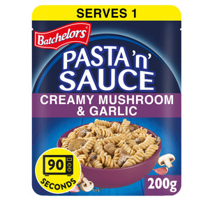 Batchelors Pasta 'N' Sauce Microwave Ready Meal Pasta With Mushroom & Garlic 200 g