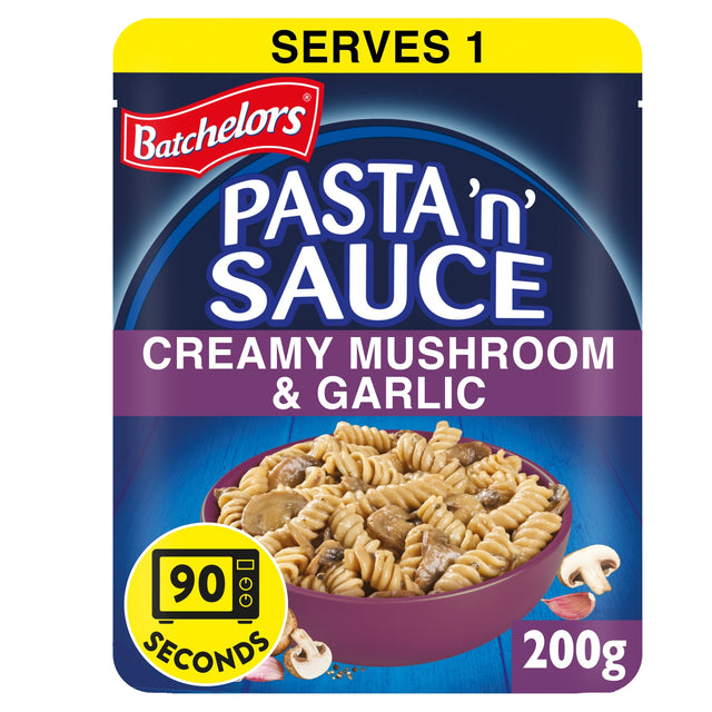 Batchelors Pasta 'N' Sauce Microwave Ready Meal Pasta With Mushroom & Garlic 200 g