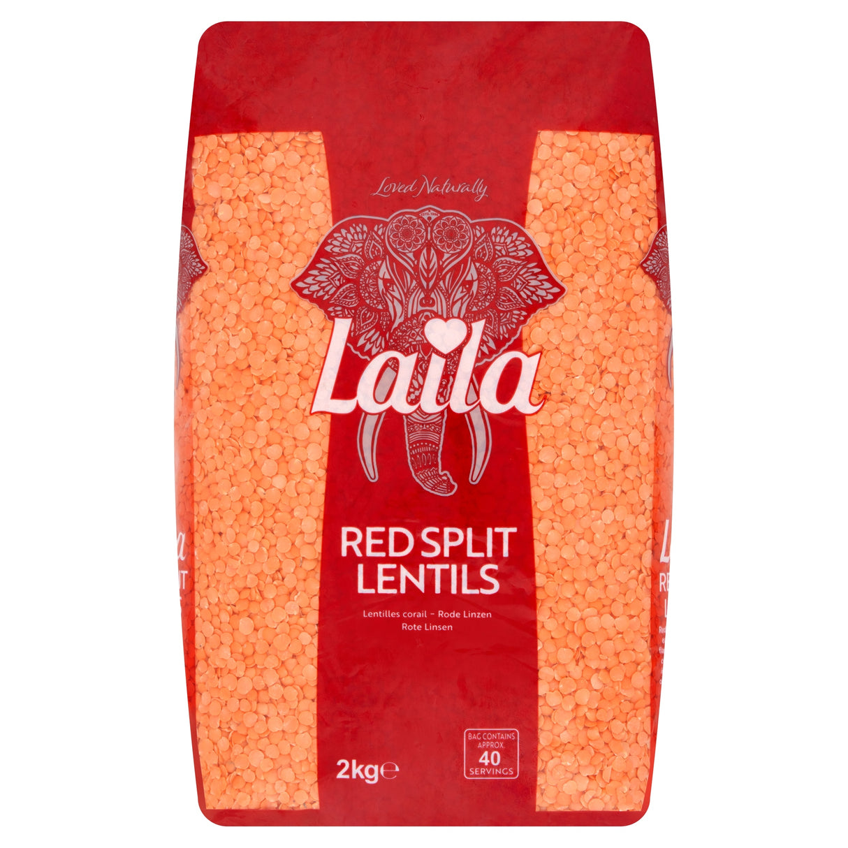 Laila Red Split Lentils 2 kg