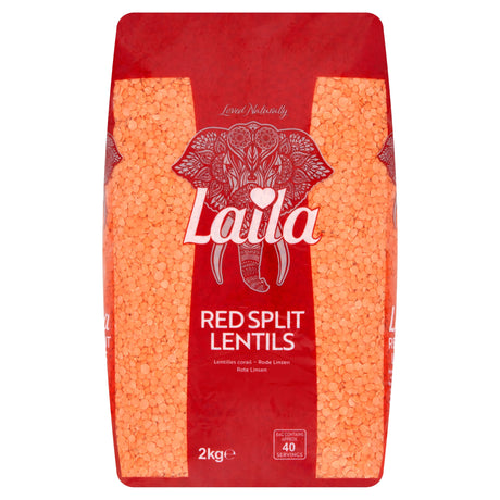 Laila Red Split Lentils 2 kg
