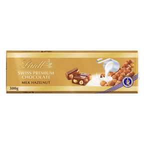 Lindt Gold Bar Milk Chocolate With Hazelnuts 300 g