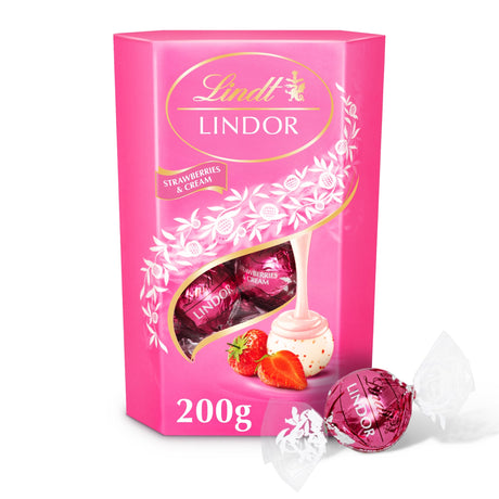 Lindt Lindor Chocolate Truffles Strawberries & Cream 200 g