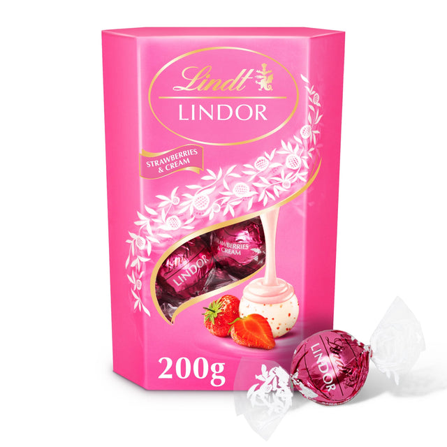 Lindt Lindor Chocolate Truffles Strawberries & Cream 200 g