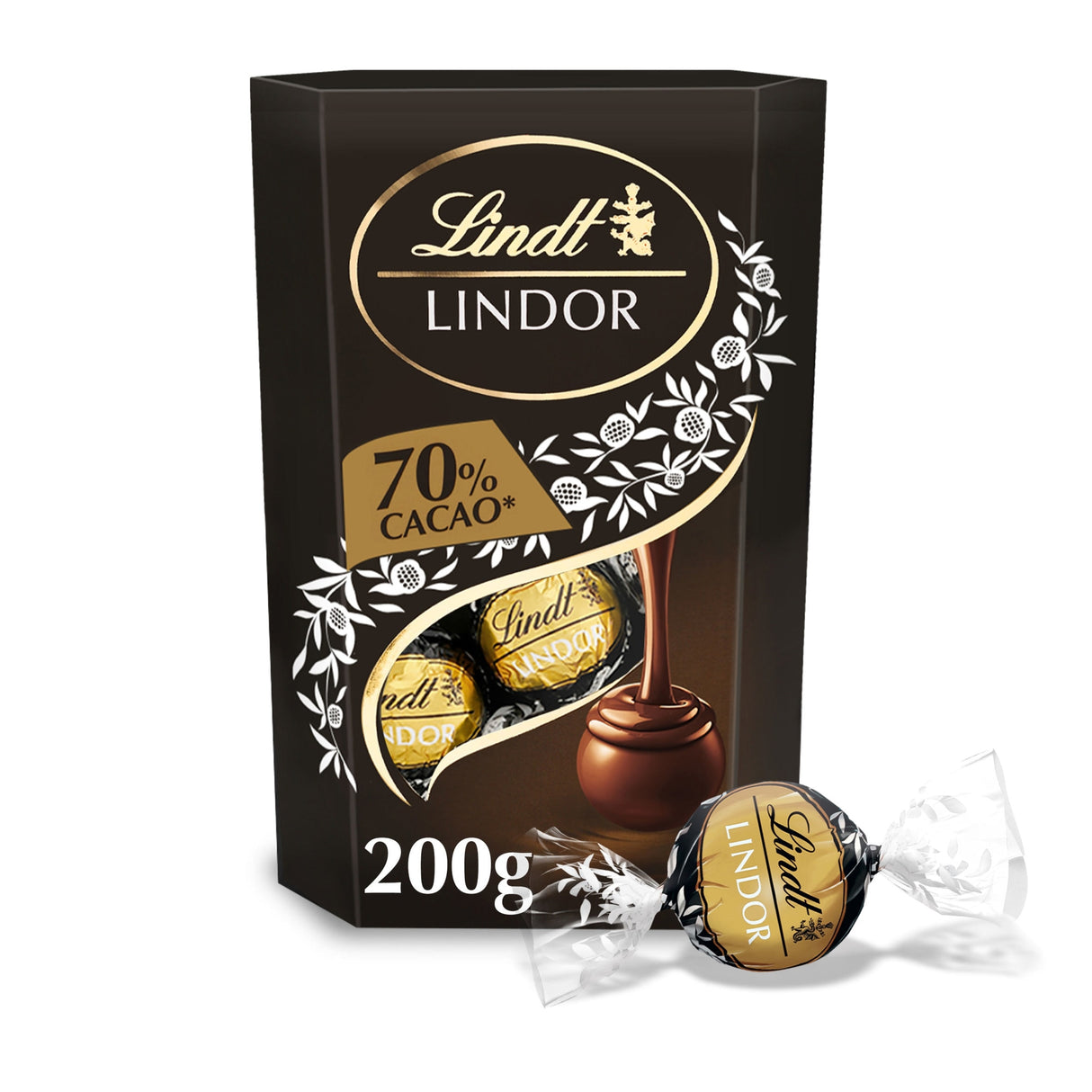 Lindt Lindor Extra Dark Chocolate Truffles 70% Cacao 200 g