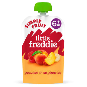 Little Freddie Organic 6 Month Plus Peach & Raspberry 100 g
