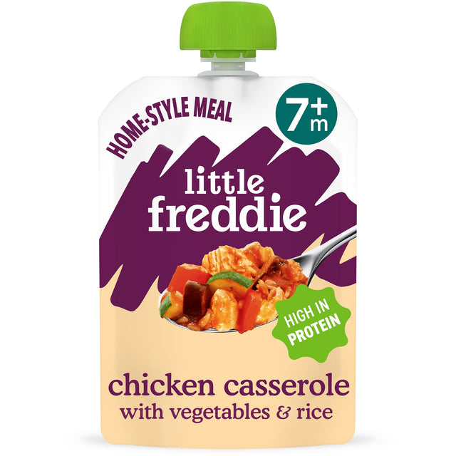 Little Freddie Organic Chicken Casserole With Vegetables & Rice 7 Months+ 130 g