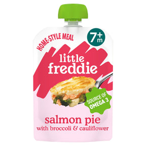 Little Freddie Organic Salmon Pie With Broccoli & Cauliflower Meal Pouch 7 Months+ 120 g