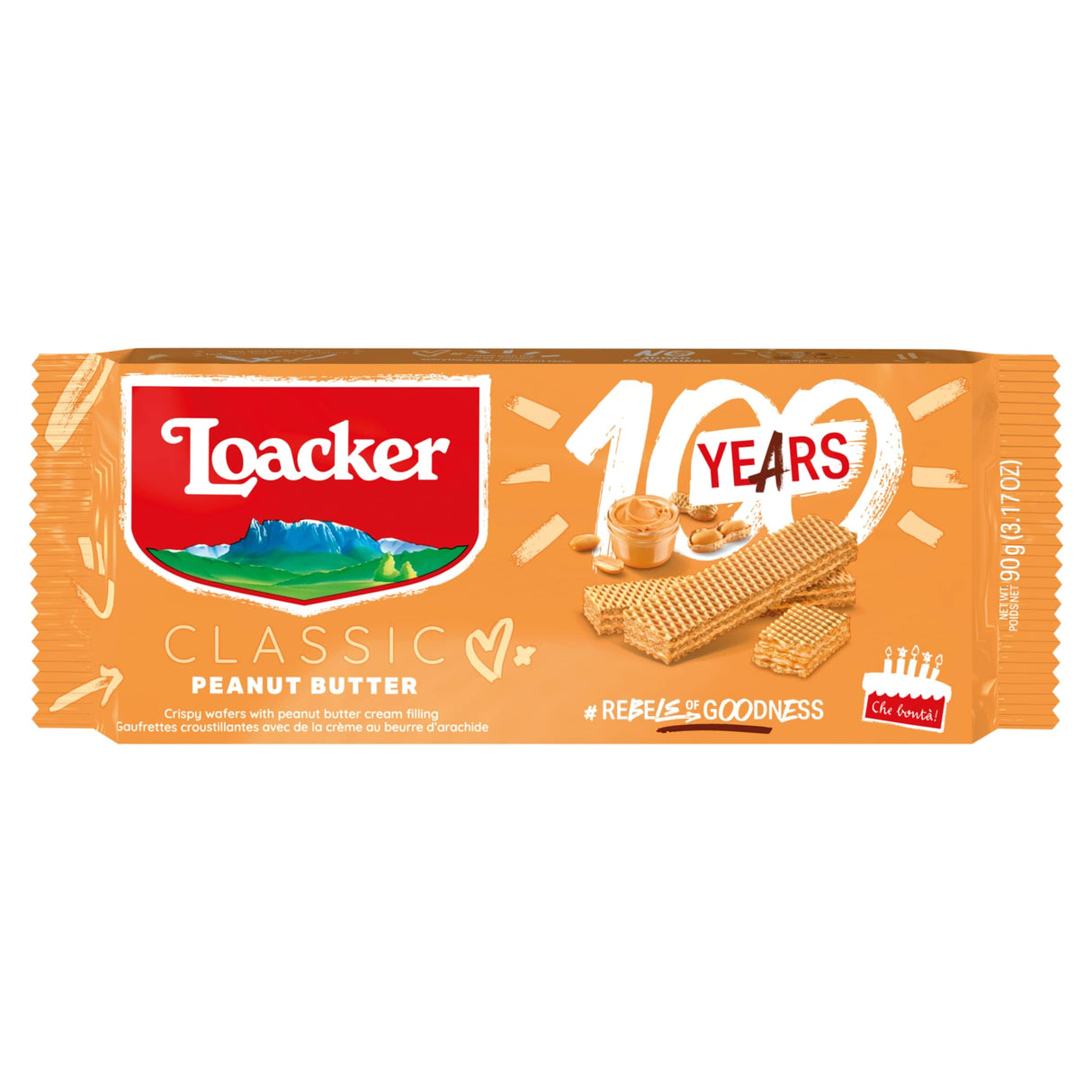 Loacker Classic Peanut Butter Wafers 90 g