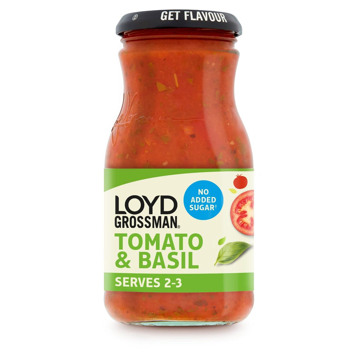 Loyd Grossman No Added Sugar Tomato & Basil Sauce 350 g