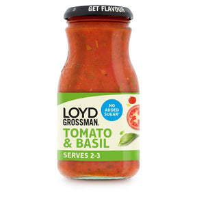Loyd Grossman No Added Sugar Tomato & Basil Sauce 350 g