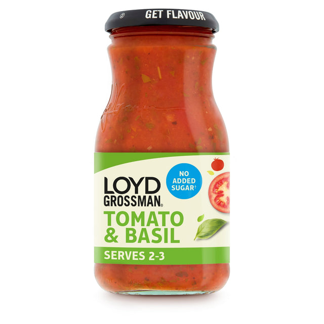 Loyd Grossman No Added Sugar Tomato & Basil Sauce 350 g