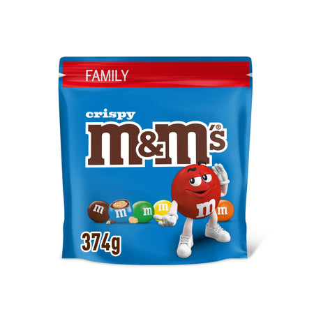 M & M's Crispy Milk Chocolate Family Pouch Bag 374 g