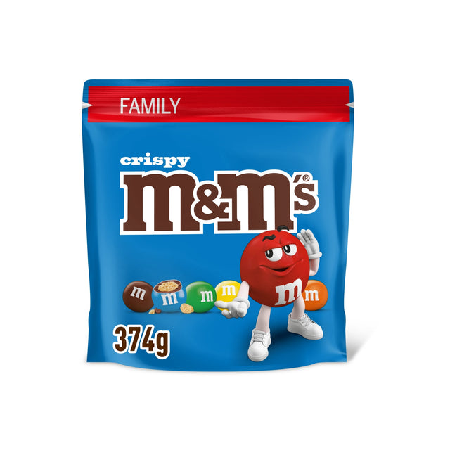 M & M's Crispy Milk Chocolate Family Pouch Bag 374 g