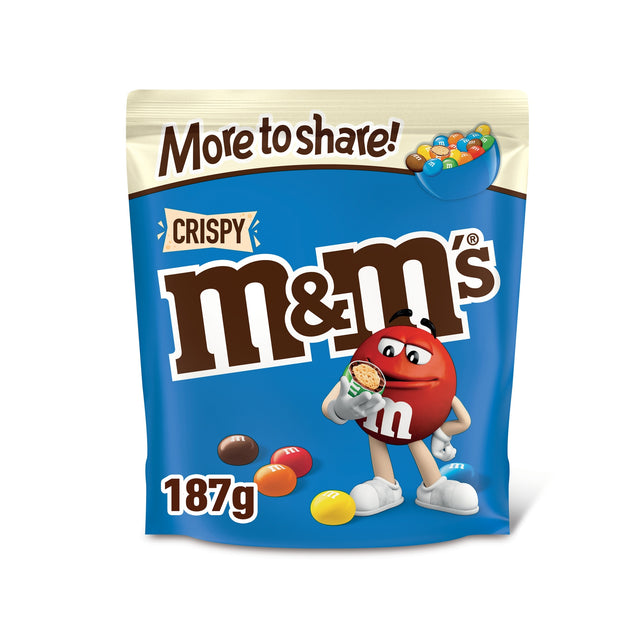 M & M's Crispy Milk Chocolate Pouch Bag 187 g