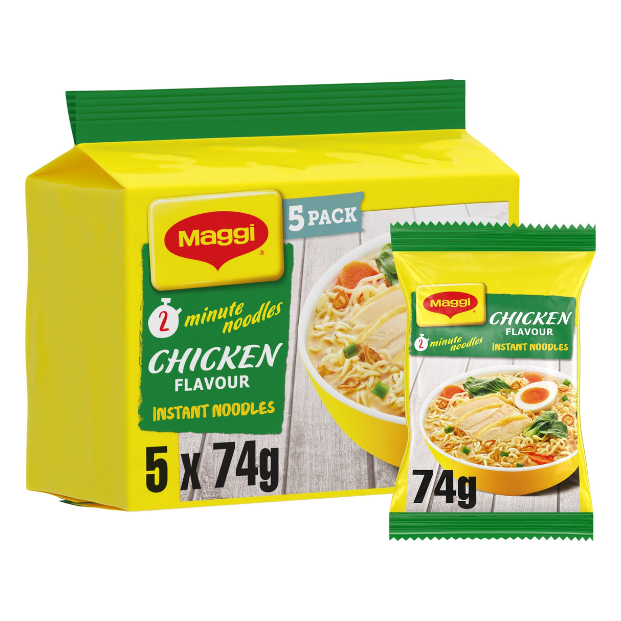 Maggi 2-Minute Instant Noodles Chicken Flavour 5 x 74 g
