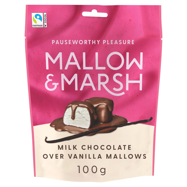 Mallow & Marsh Milk Chocolate Over Vanilla Mallows 100 g