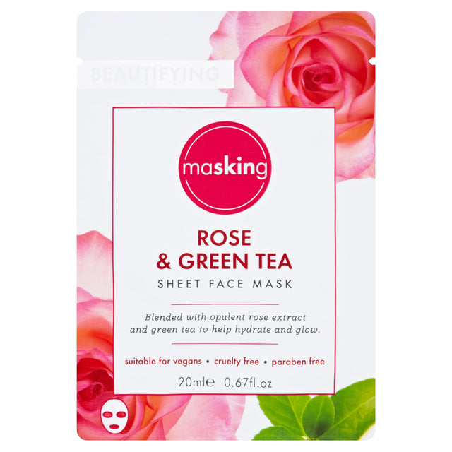 Masking Beautifying Rose Green Tea Mask 20 ml