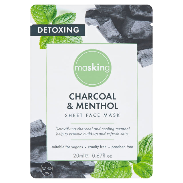 Masking Detoxing Charcoal & Menthol Face Mask 20 ml