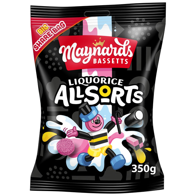 Maynards Bassetts Liquorice Allsorts Sweets Carton 350 g