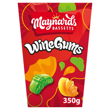 Maynards Bassetts Wine Gums Sweets Carton 350 g